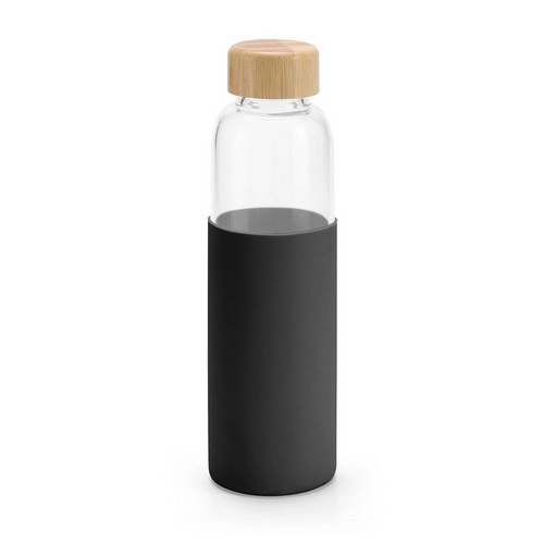 Botella de vidrio con cierre de bambú de 600ml REF 94699