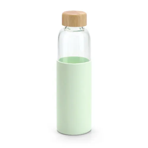 Botella de vidrio con cierre de bambú de 600ml REF 94699