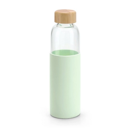 Botella de vidrio con cierre de bambú de 600ml REF 94699
