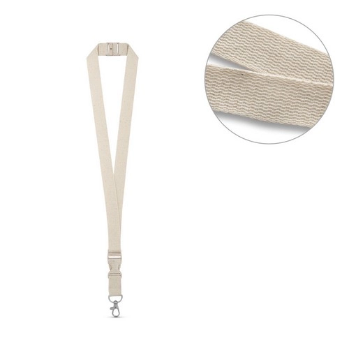 Lanyard de algodón con mosquetón de metal REF 94410