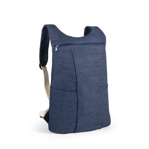 Mochila de denim reciclado con bolsillos delanteros REF 92094