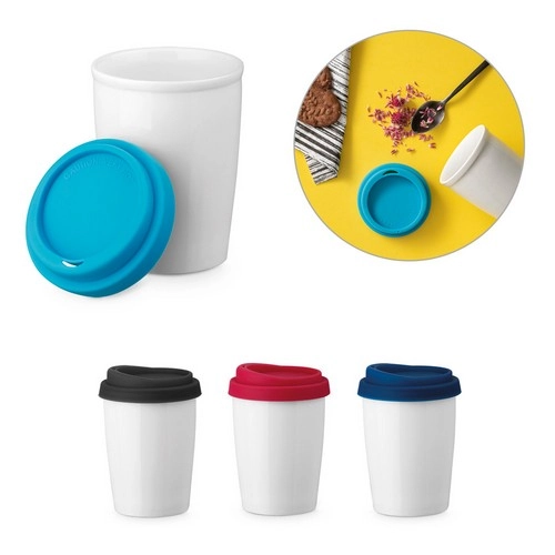 Vaso de viaje con tapa de silicona 280ml REF 94692