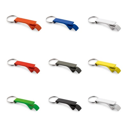 Llavero de aluminio con abrebotellas Útil y resistente Ref 93151