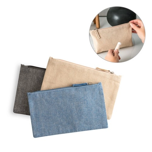 Bolsa multifunción de algodón reciclado con cremallera Ref 92077